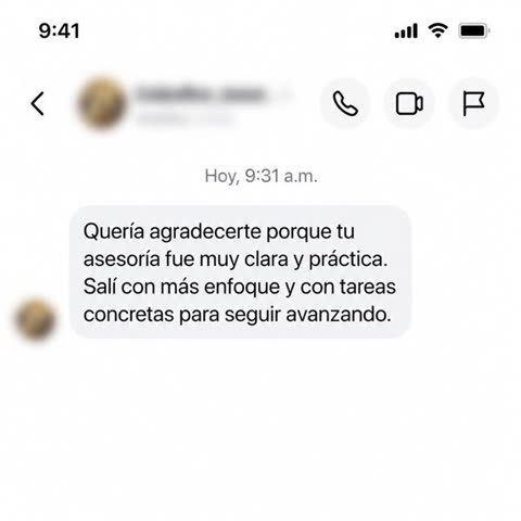 Mensaje de agradecimiento real por una asesoría clara y práctica